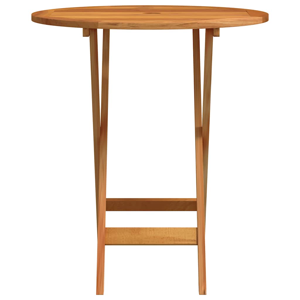 Folding Garden Table Ø60x75 cm Solid Eucalyptus Wood