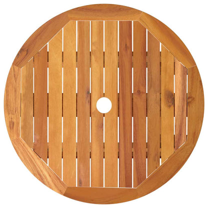 Folding Garden Table Ø60x75 cm Solid Eucalyptus Wood