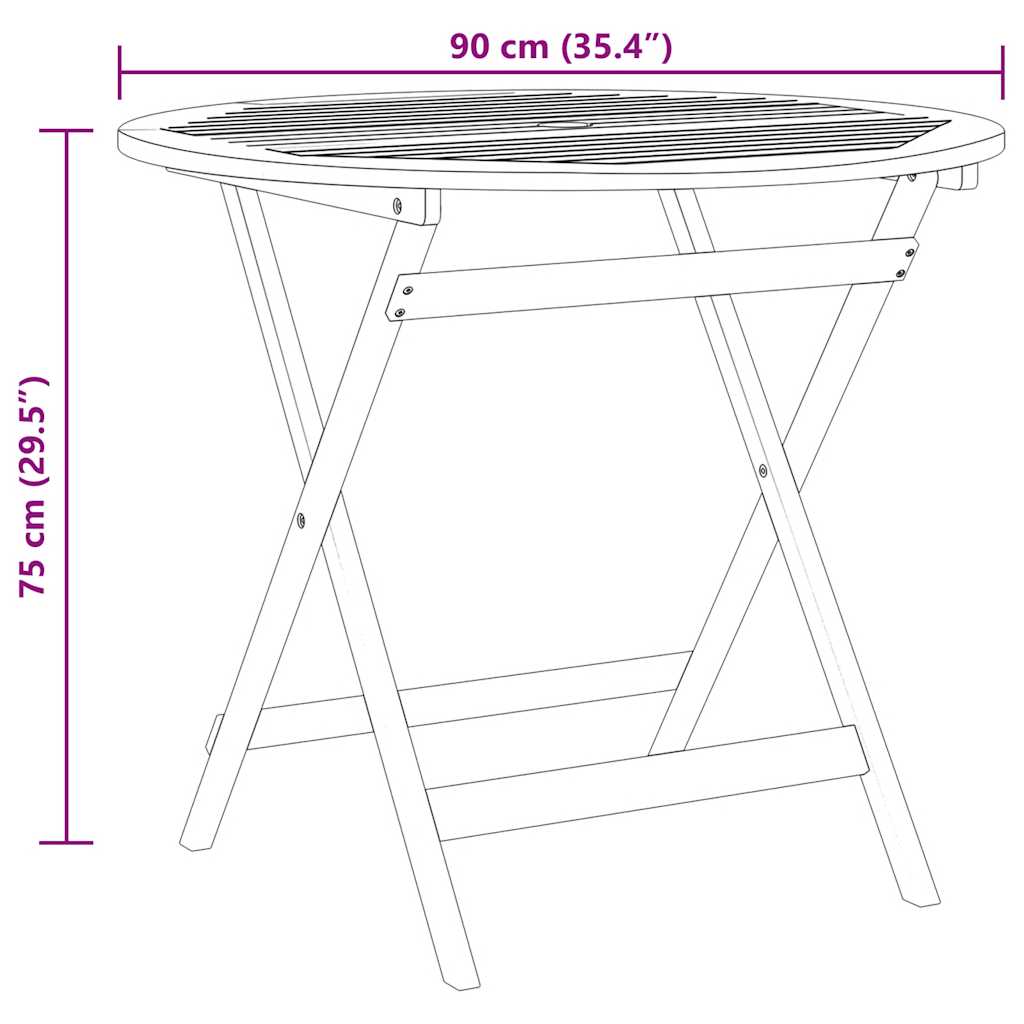 Garden Table | Brown | Solid eucalyptus wood with oil finish | Medium