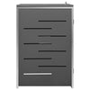 Single Wheelie Bin Shed 69x77.5x112.5 cm Stainless Steel