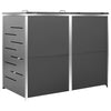 Double Wheelie Bin Shed 138x77.5x112.5 cm Stainless Steel