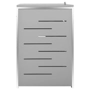 Quadruple Wheelie Bin Shed 276.5x77.5x112.5 cm Stainless Steel