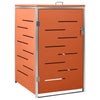 Single Wheelie Bin Shed 27.2x30.5x44.3" Stainless Steel