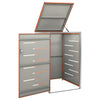 Single Wheelie Bin Shed 27.2x30.5x44.3" Stainless Steel