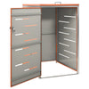 Single Wheelie Bin Shed 27.2x30.5x44.3" Stainless Steel