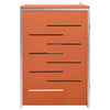 Single Wheelie Bin Shed 27.2x30.5x44.3" Stainless Steel