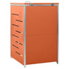 Single Wheelie Bin Shed 27.2x30.5x44.3" Stainless Steel