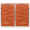 Double Wheelie Bin Shed 138x77.5x112.5 cm Stainless Steel