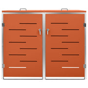 Double Wheelie Bin Shed 138x77.5x112.5 cm Stainless Steel