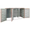 Triple Wheelie Bin Shed 207x77.5x112.5 cm Stainless Steel