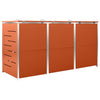 Triple Wheelie Bin Shed 207x77.5x112.5 cm Stainless Steel