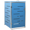 Single Wheelie Bin Shed 69x77.5x112.5 cm Stainless Steel