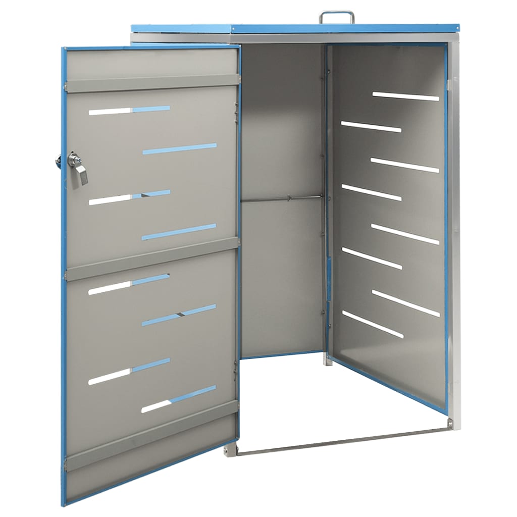 Single Wheelie Bin Shed 69x77.5x112.5 cm Stainless Steel