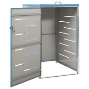 Single Wheelie Bin Shed 69x77.5x112.5 cm Stainless Steel