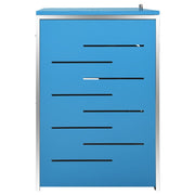 Quadruple Wheelie Bin Shed 276.5x77.5x112.5 cm Stainless Steel