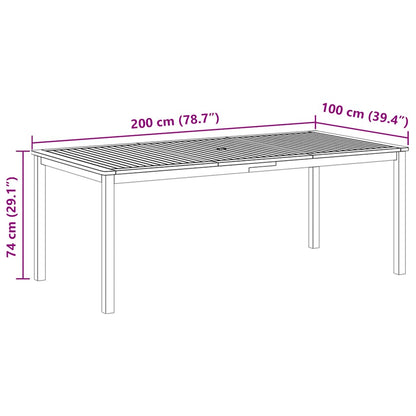 Dining Set | Black, Natural Wood