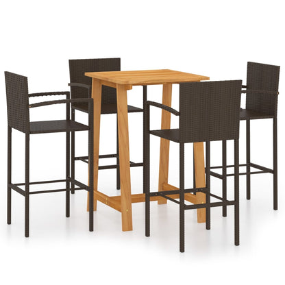Garden Bar Set | Brown | Solid acacia wood | Dining | Durable