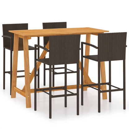 Garden Bar Set | Brown | Solid Acacia wood | Medium |  Durable