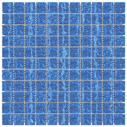 Mosaic Tile 11 pcs Blue 50 x 50 cm Glass