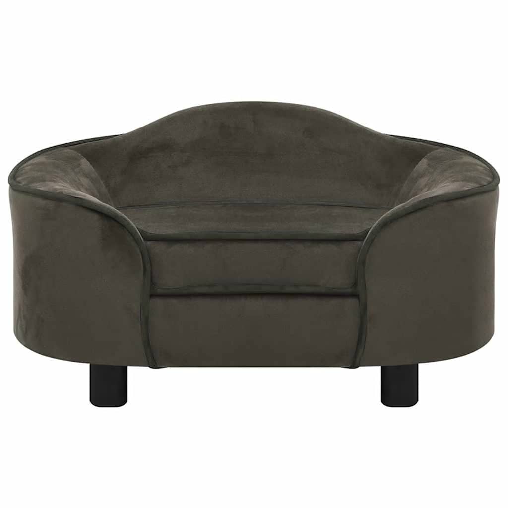 Dog Sofa | Dark Grey | Plush, Solid Pinewood, Foam | Small | Dog Sofa