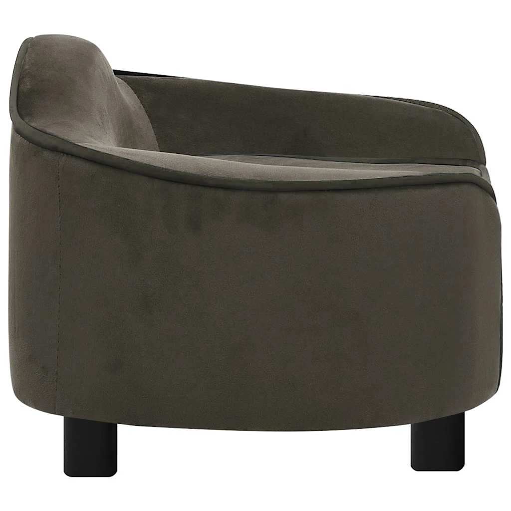 Dog Sofa | Dark Grey | Plush, Solid Pinewood, Foam | Small | Dog Sofa