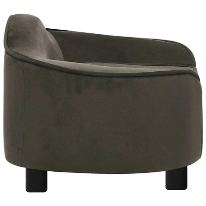 Dog Sofa | Dark Grey | Plush, Solid Pinewood, Foam | Small | Dog Sofa
