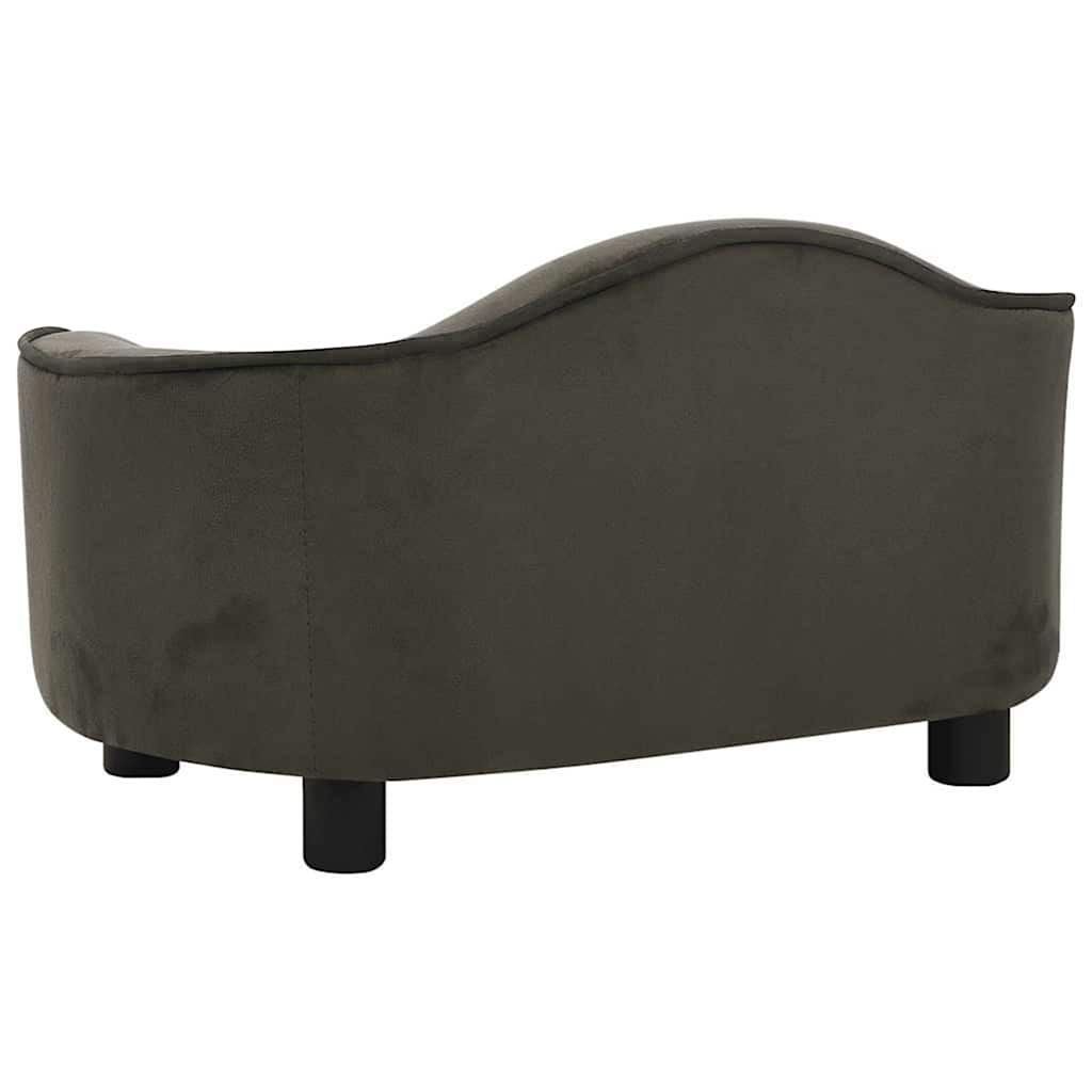 Dog Sofa | Dark Grey | Plush, Solid Pinewood, Foam | Small | Dog Sofa
