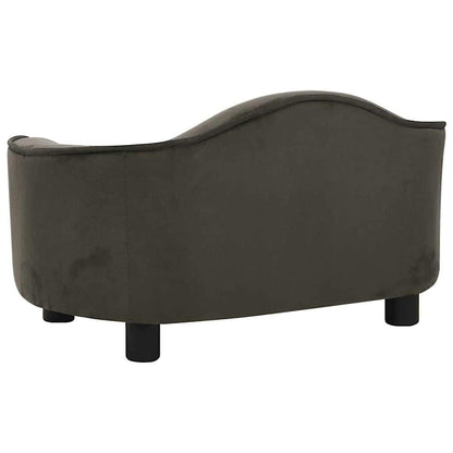 Dog Sofa | Dark Grey | Plush, Solid Pinewood, Foam | Small | Dog Sofa