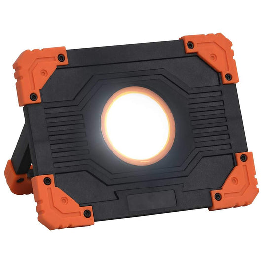 LED Floodlight | Black and Orange | ABS | Compact | Portable