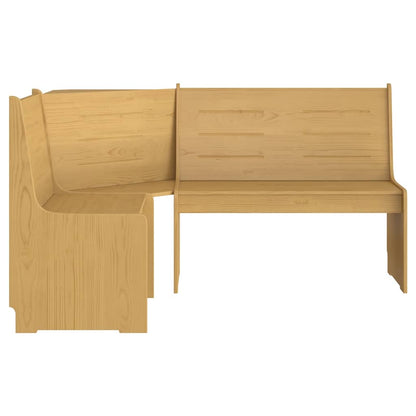 Corner Bench REINE 151 cm Honey Brown Solid Wood Pine