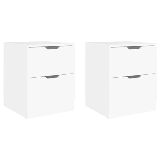 326724 vidaXL Bedside Cabinets 2 pcs White 40x40x50 cm Engineered Wood