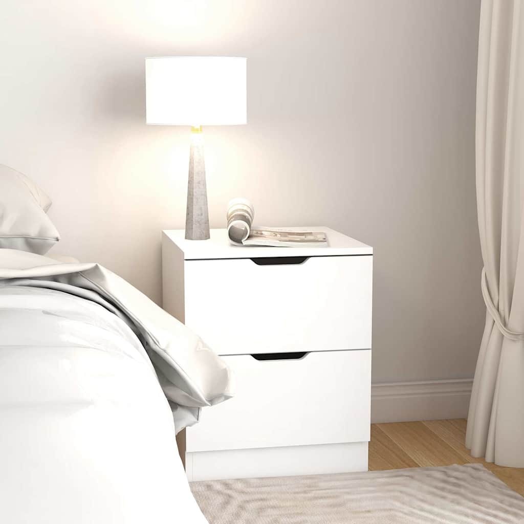 326724 vidaXL Bedside Cabinets 2 pcs White 40x40x50 cm Engineered Wood