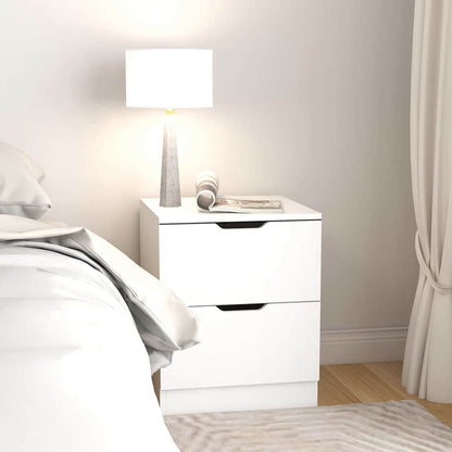326724 vidaXL Bedside Cabinets 2 pcs White 40x40x50 cm Engineered Wood