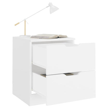326724 vidaXL Bedside Cabinets 2 pcs White 40x40x50 cm Engineered Wood