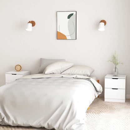 326724 vidaXL Bedside Cabinets 2 pcs White 40x40x50 cm Engineered Wood