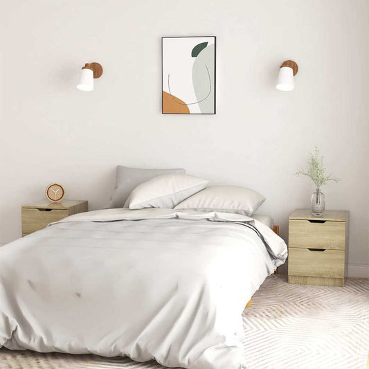 Bedside Cabinet | Set of 2 | Sonoma Oak | Engineered wood | Small