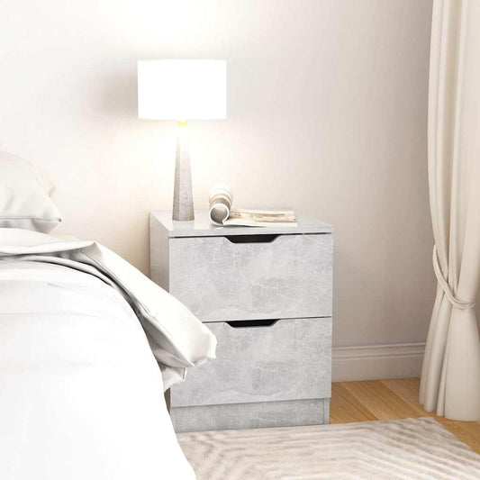 Bedside Cabinet | Concrete Grey | Engineered wood | Medium