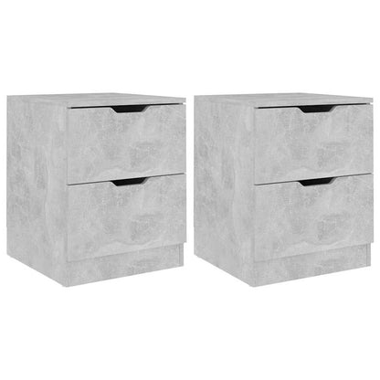 326732 vidaXL Bedside Cabinets 2 pcs Concrete Grey 40x40x50 cm Engineered Wood