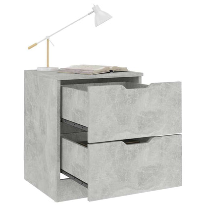 326732 vidaXL Bedside Cabinets 2 pcs Concrete Grey 40x40x50 cm Engineered Wood