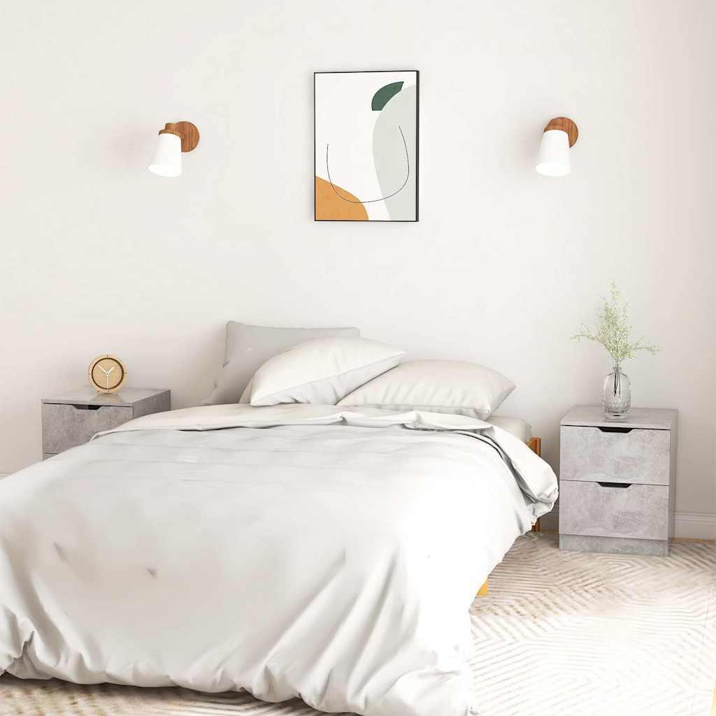 326732 vidaXL Bedside Cabinets 2 pcs Concrete Grey 40x40x50 cm Engineered Wood