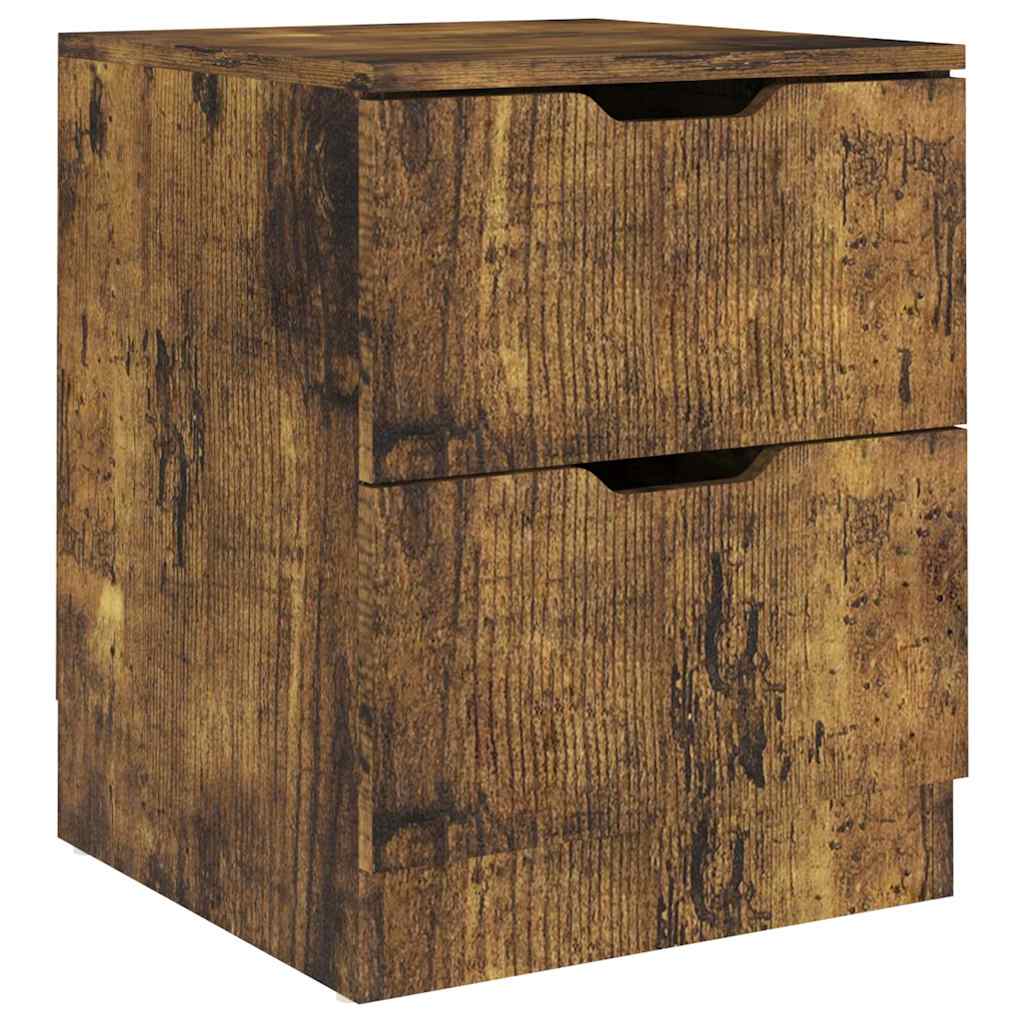 326739 vidaXL Bedside Cabinet Smoked Oak 40x40x50 cm Engineered Wood
