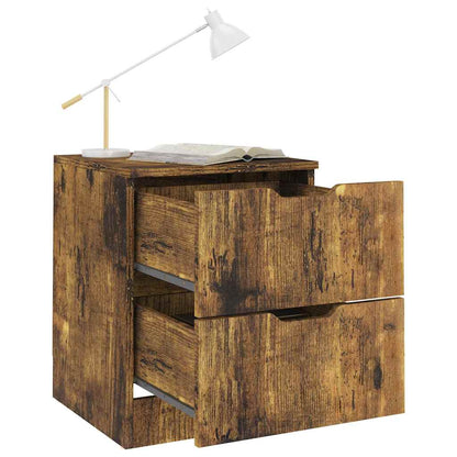 326739 vidaXL Bedside Cabinet Smoked Oak 40x40x50 cm Engineered Wood