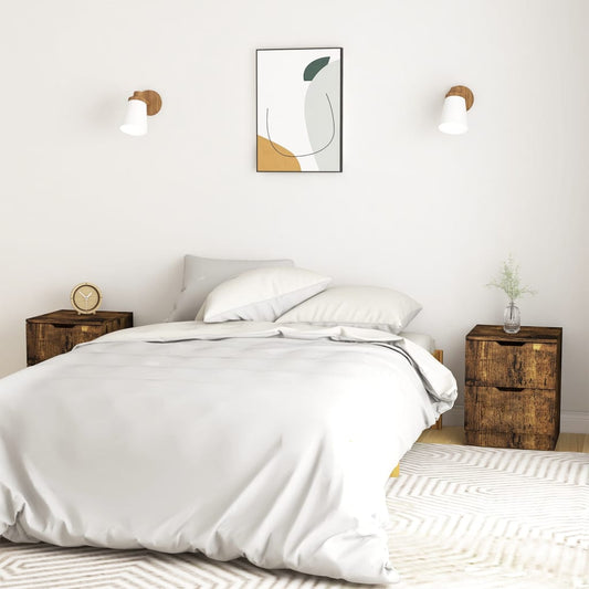 Bedside Cabinet | Set of 2 | Smoked Oak | Engineered wood, MDF | Standard