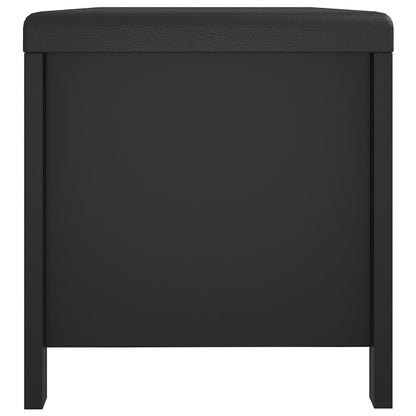 Storage Box with Cushion Black 41.3"x15.7"x17.7" Engineered Wood