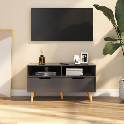 vidaXL TV Cabinet Grey Engineered Wood 35.4 x 15.7 x 19.0 in TV Cabinet