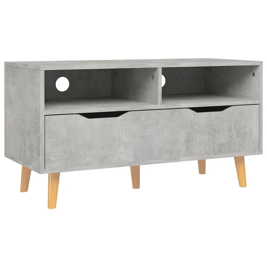 TV Cabinet Concrete Grey Engineered Wood Medium TV Cabinet