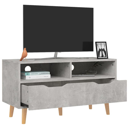 TV Cabinet Concrete Grey Engineered Wood Medium TV Cabinet
