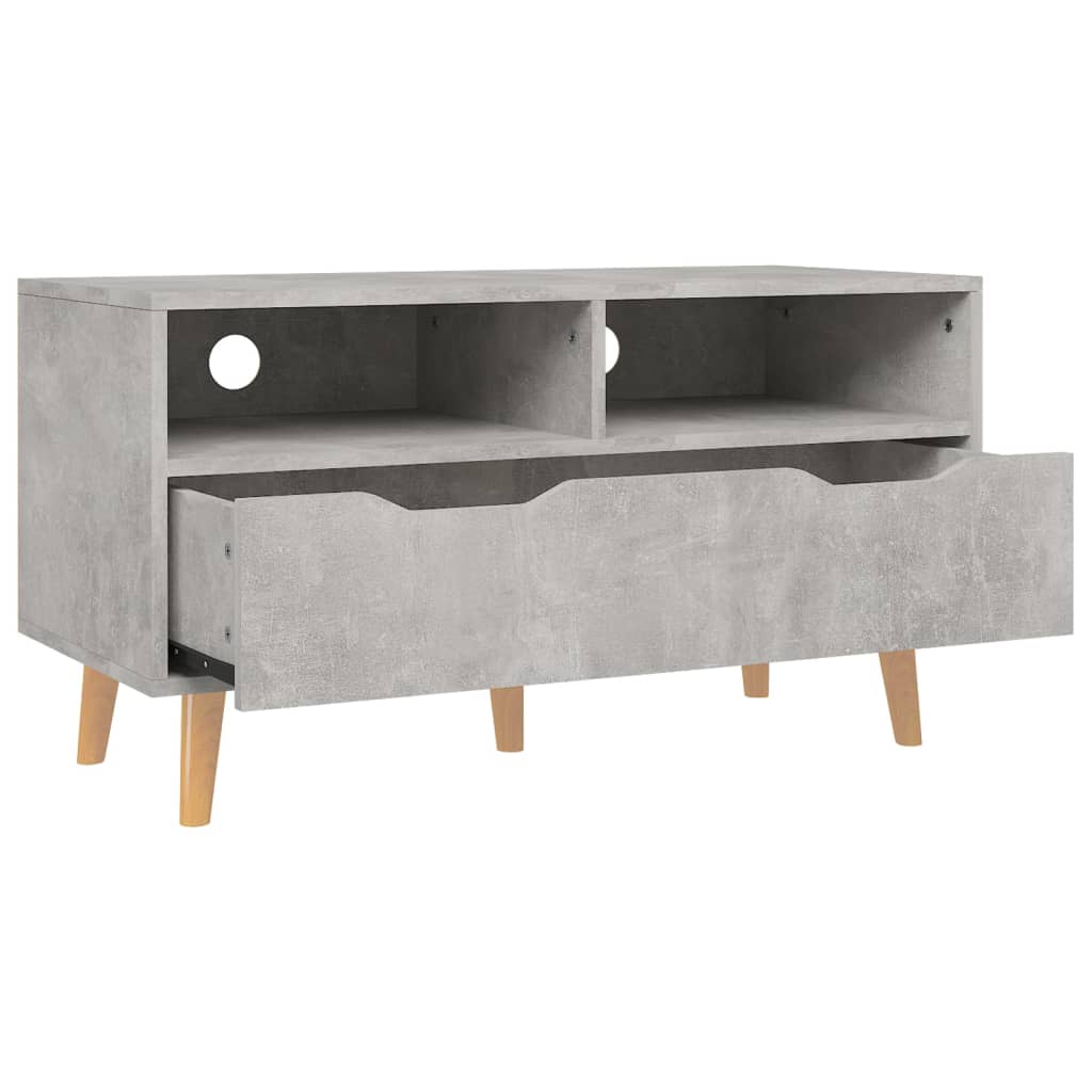 TV Cabinet Concrete Grey Engineered Wood Medium TV Cabinet