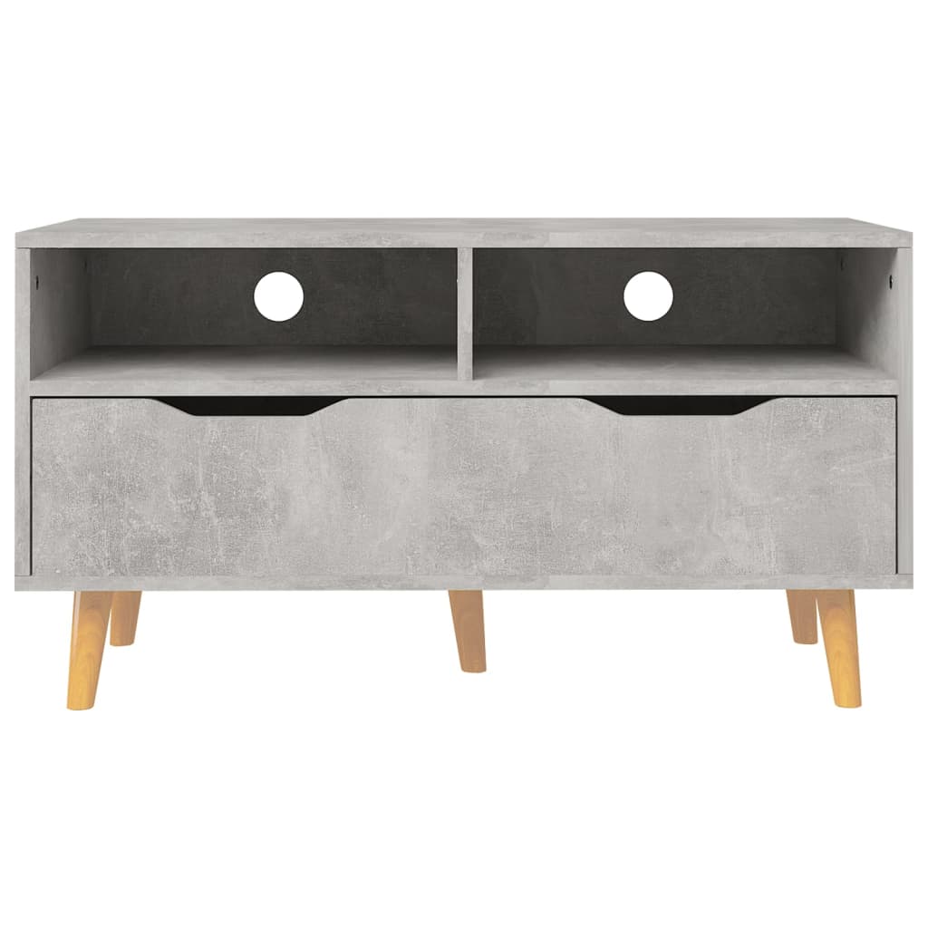 TV Cabinet Concrete Grey Engineered Wood Medium TV Cabinet