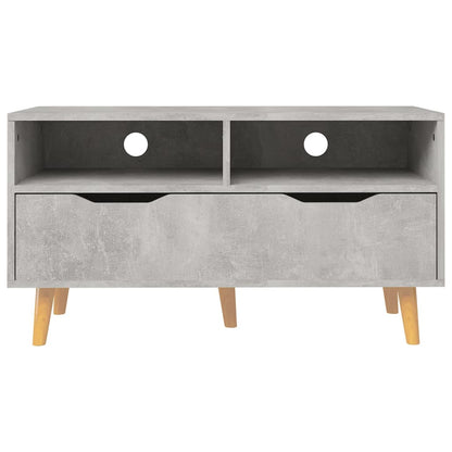 TV Cabinet Concrete Grey Engineered Wood Medium TV Cabinet